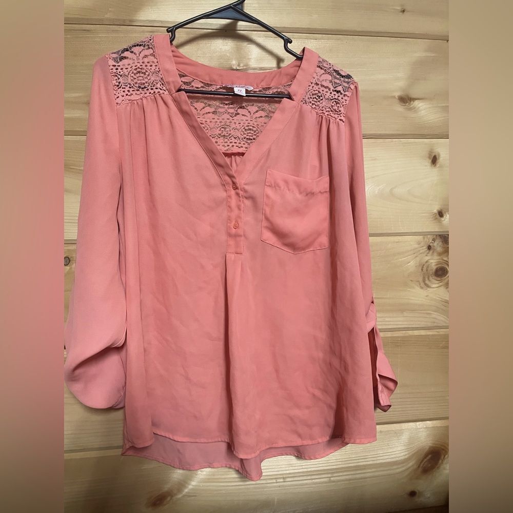 Candies Pink 3/4 sleeve blouse